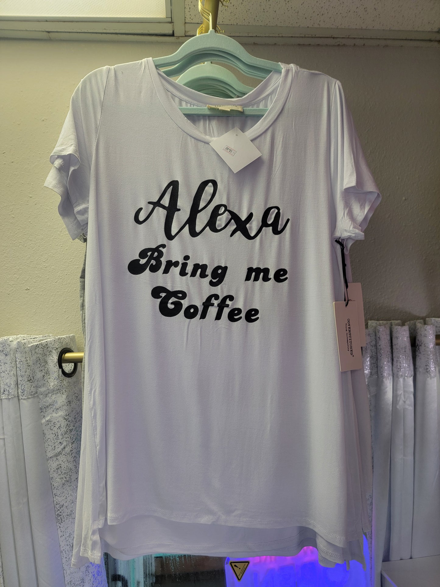 T shirt "Alexa bring me coffee" T shirt