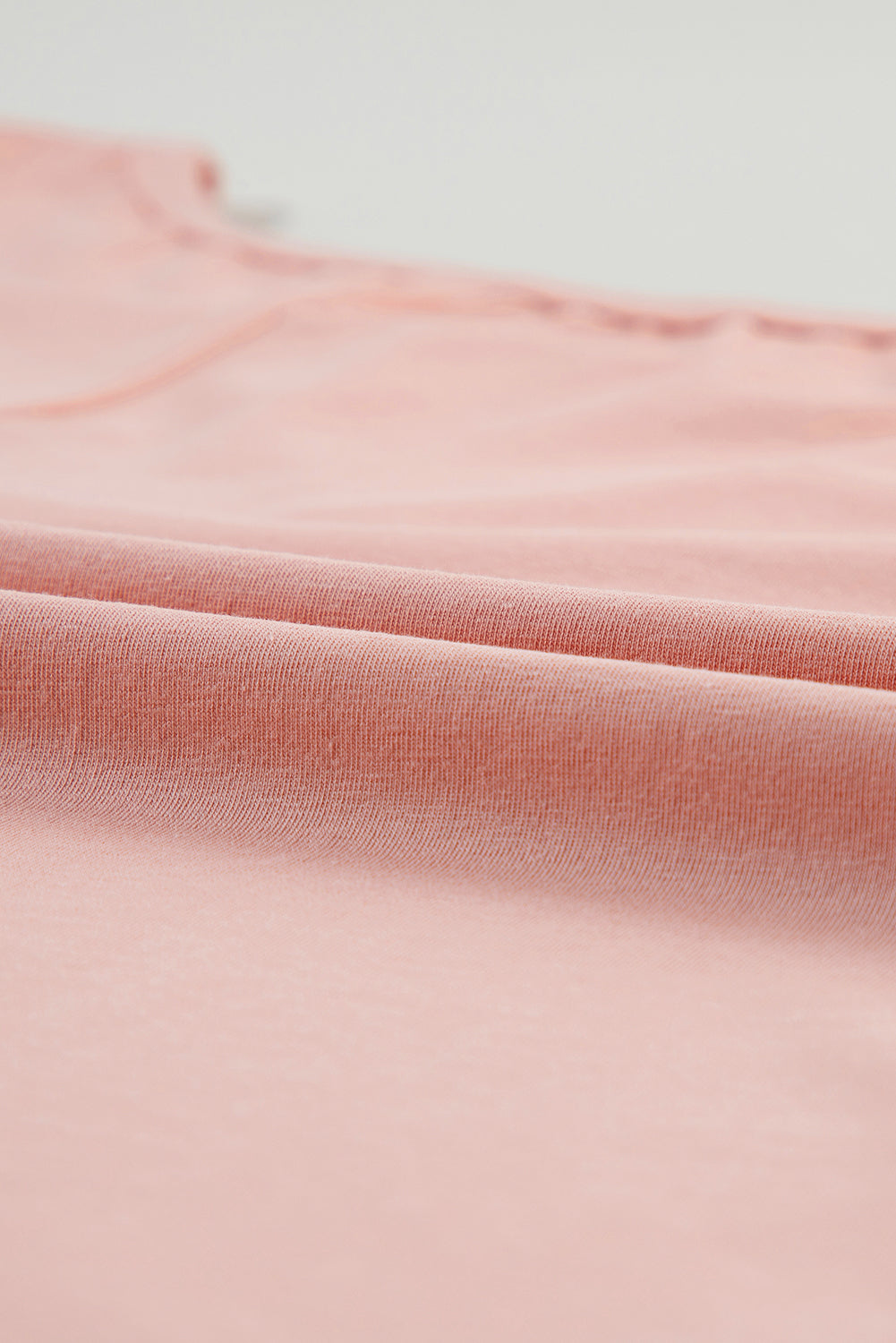 Tee . Apricot Pink Mineral Wash Studded Star Patch Graphic High Low Tee