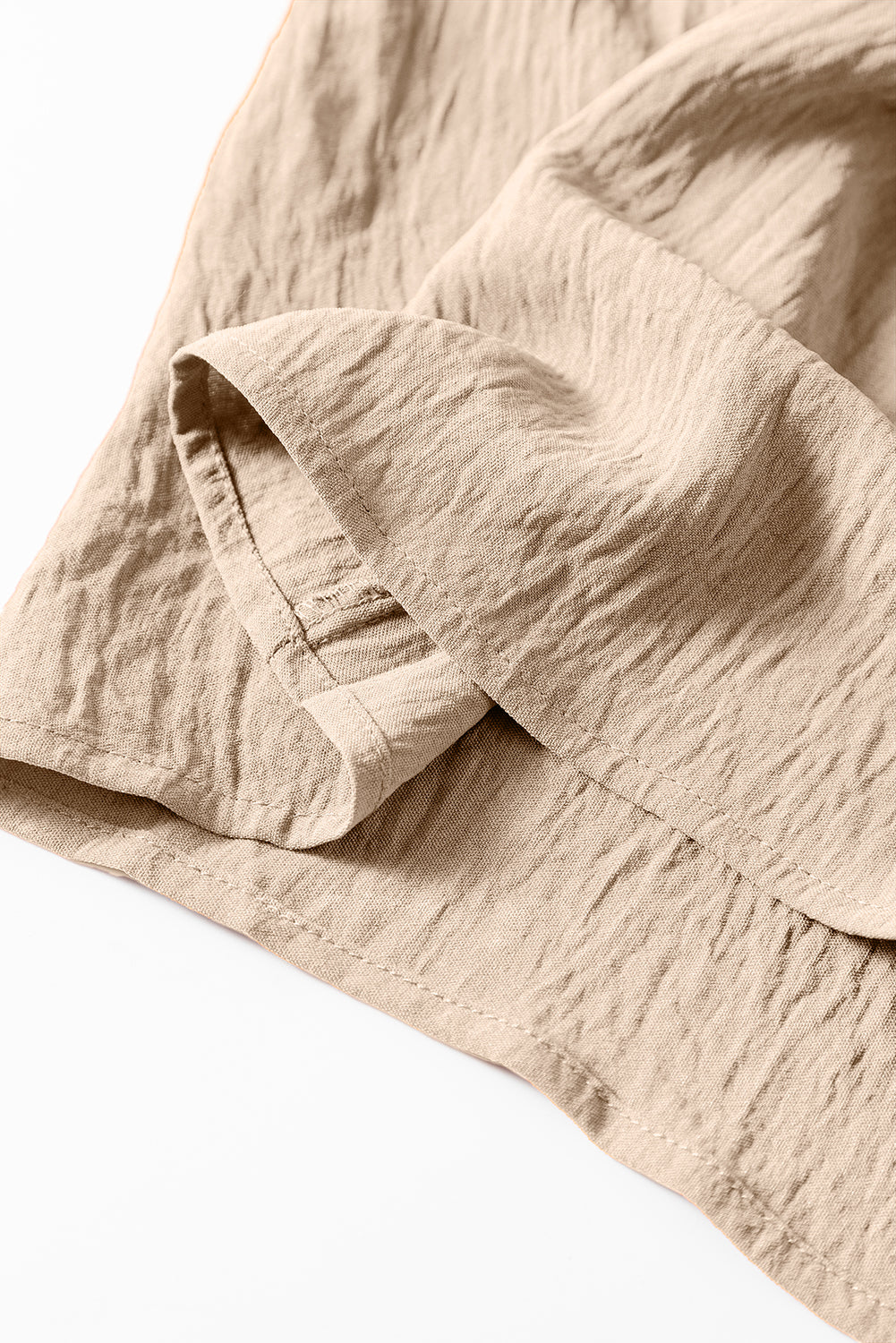 Jumpsuit . Apricot Spaghetti Straps Waist Tie Wide Leg Jumpsuit with Pockets