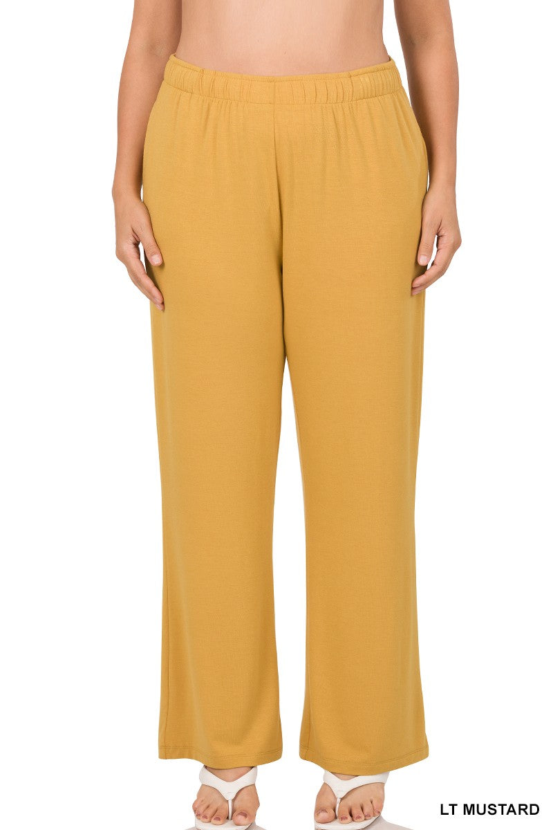 PANTS LT MUSTARD .  PLUS DRAWSTRING LOUNGE PANTS LT MUSTARD