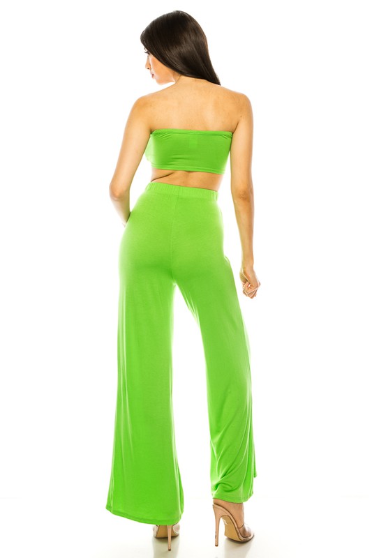 Tube Top Sets Lime Green.