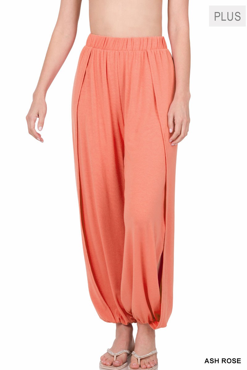 PANTS ASH ROSE  .   PLUS SPLIT SIDE PANTS ASH ROSE
