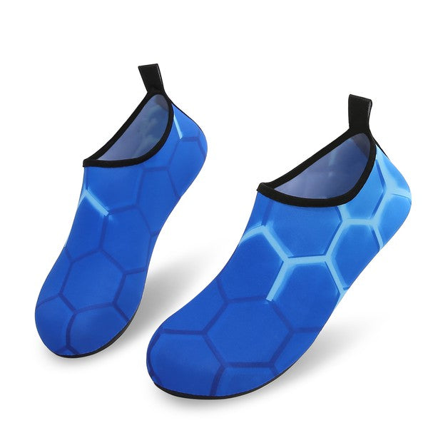 Aqua Shoes . Unisex Fashionable Honeycomb Line Aqua Shoes