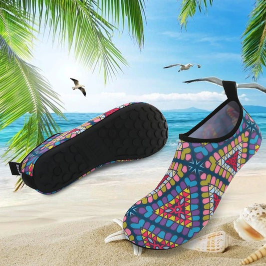 Aqua Shoes . Unisex Fashionable Bohemian Print Aqua Shoes