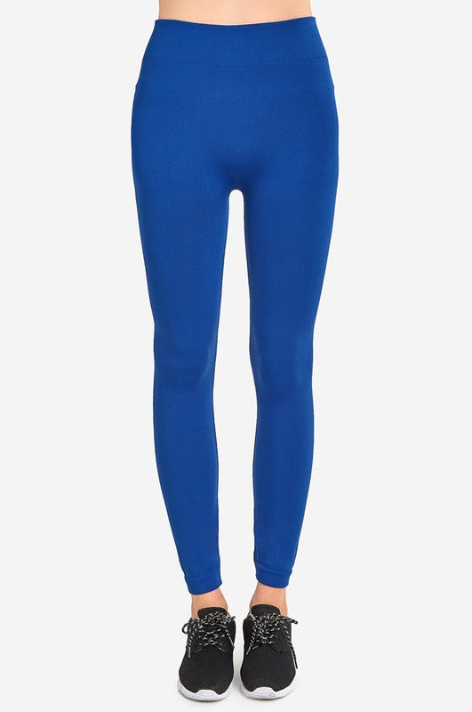 LEGGING  .  HEAVY FLEECE LINED SEAMLESS LEGGING Royal Blue .