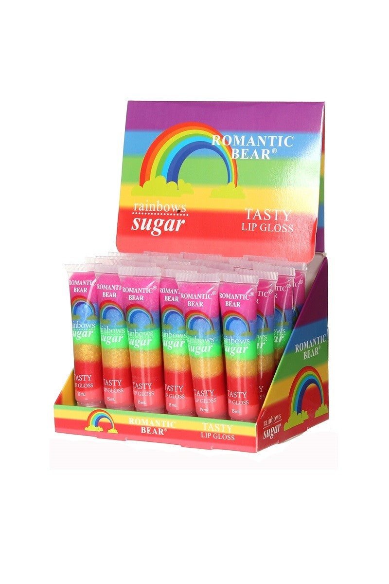 LIP GLOSS  .  ROMANTIC BEAR TASTY LIP GLOSS RAINBOW