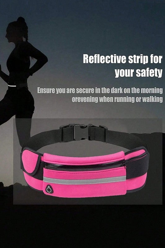 RUNNER BELT FANNY PACK WAIST BAG HOT PINK