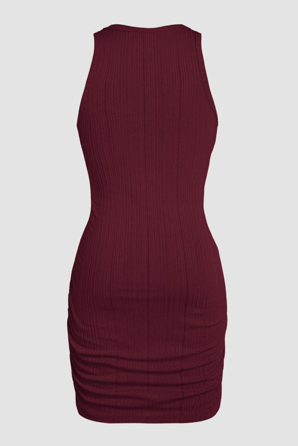 Dress  .  Red Dahlia Ruched Sleeveless Bodycon Dress