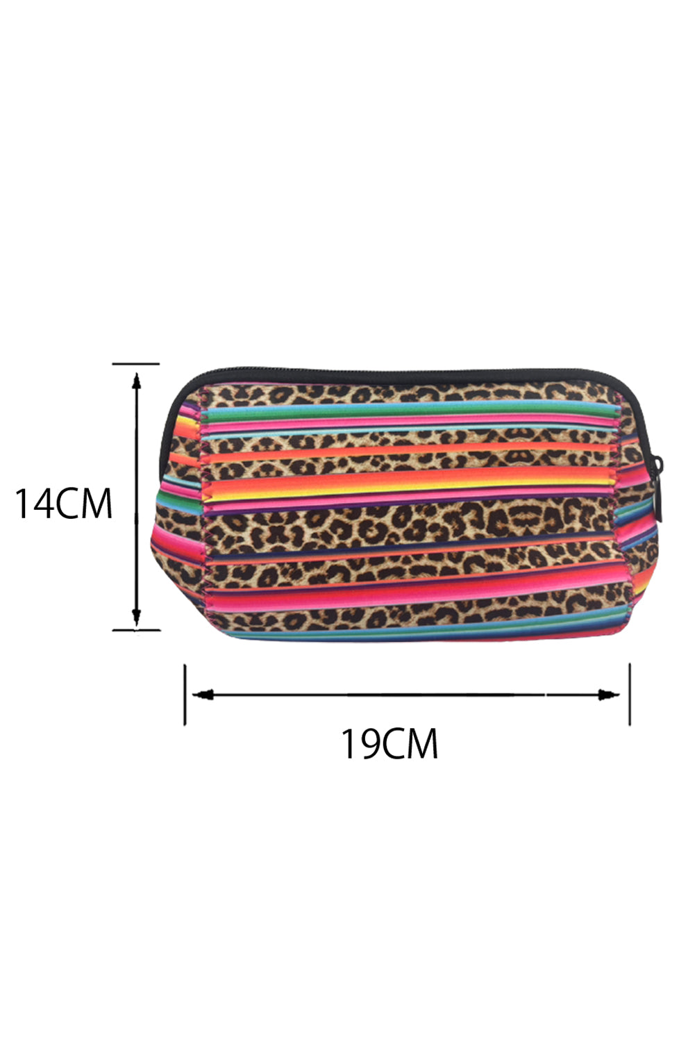 Storage Bag  .  Multicolor Serape Leopard Make up Storage Bag 14*19CM