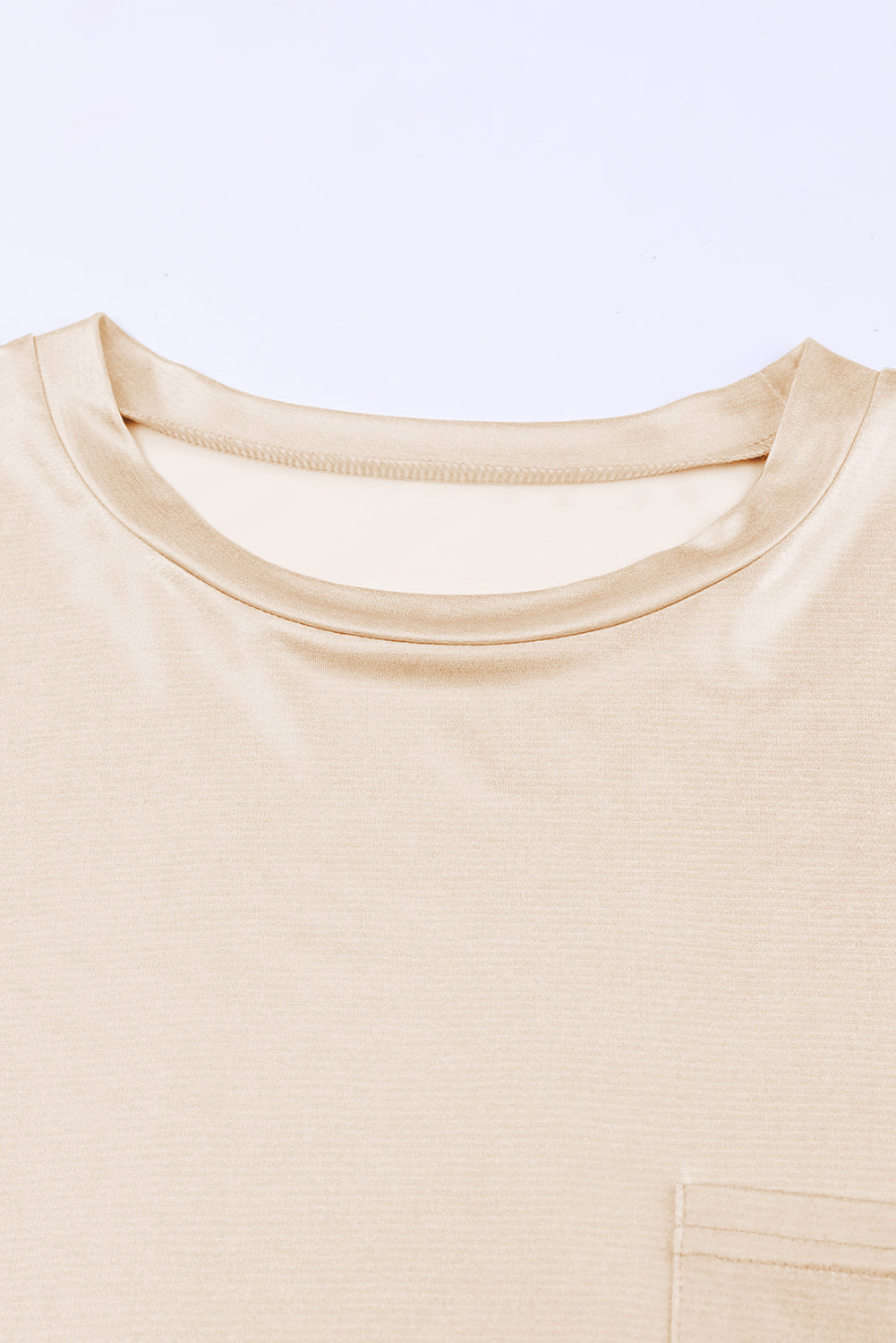 T Shirt  .  Apricot Chest Pocket Loose Fit T Shirt