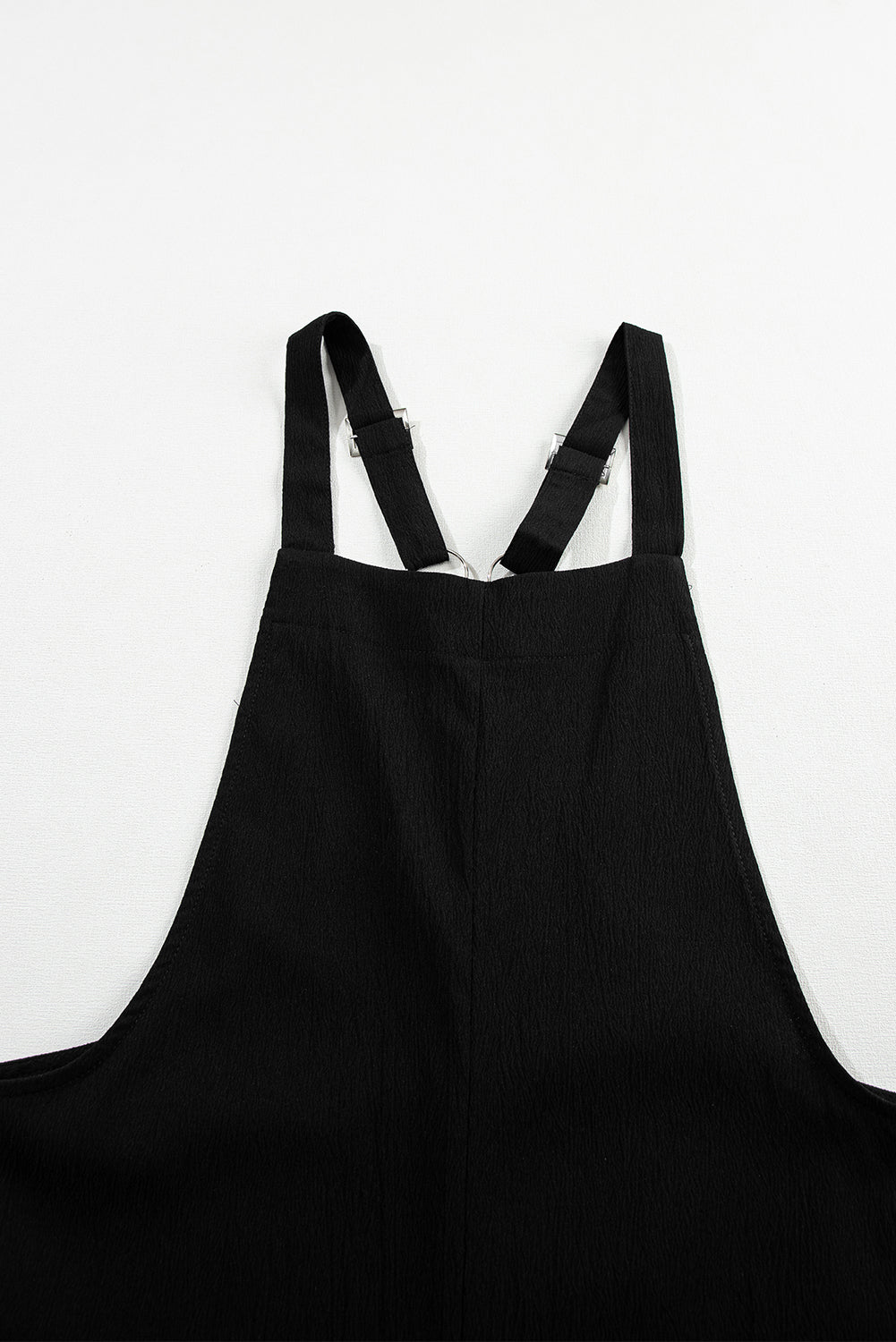 Jumpsuit  .  Black Adjustable Buckle Straps Cropped Jumpsuit