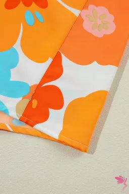 Dress  .  White Plus Size Smocked Floral Print Tied Straps Maxi Dress